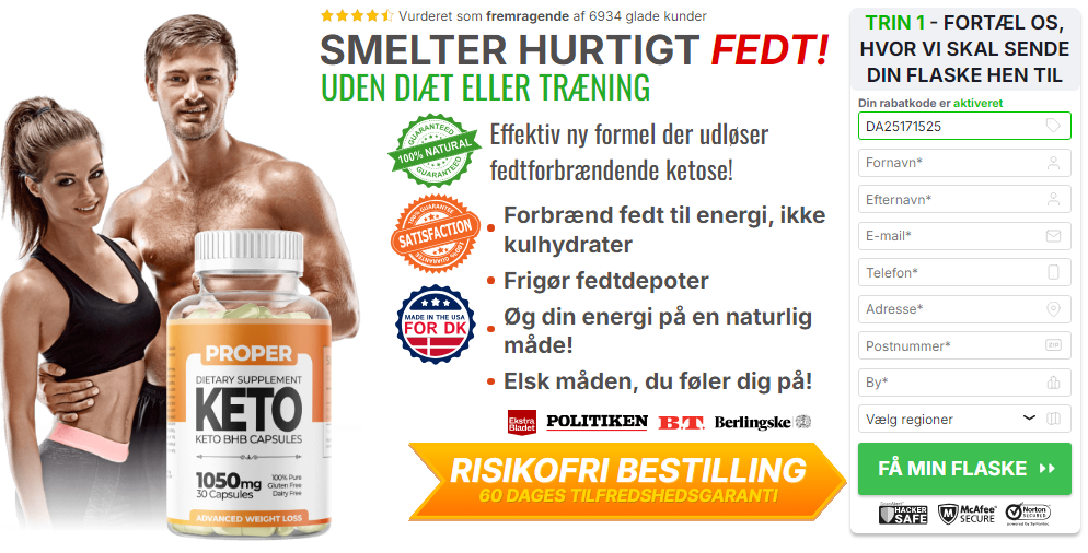 Proper Keto Capsules Bestil nu